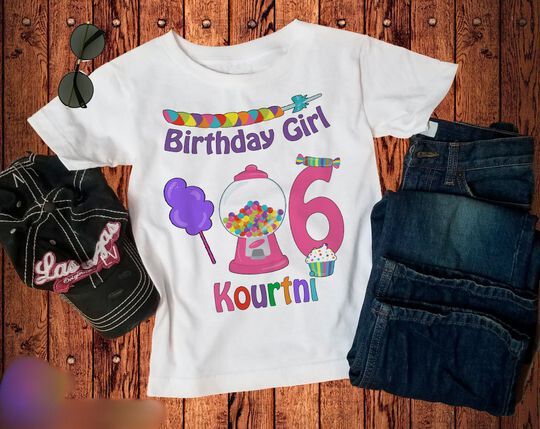 Girls Candyland Shirt - Personalized Birthday Candy Shirt - Candyland Personalized Shirt - Candy Birthday Shirt - Birthday Party Shirt