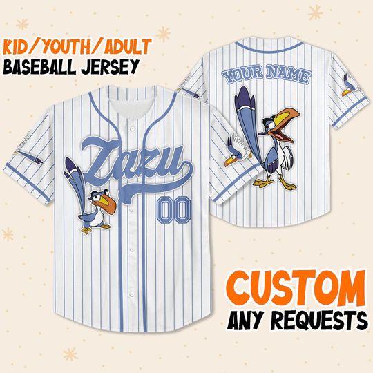 Custom Disney The Lion King Zazu Simple Stripe Baseball Jersey