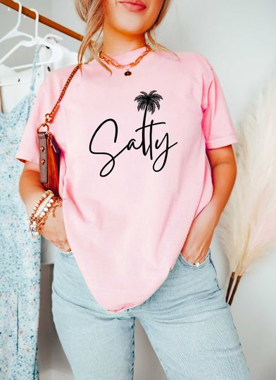 Salty Beach shirt, Salty Summer Vibes Shirt, Vacation Shirt, Travel Shirt