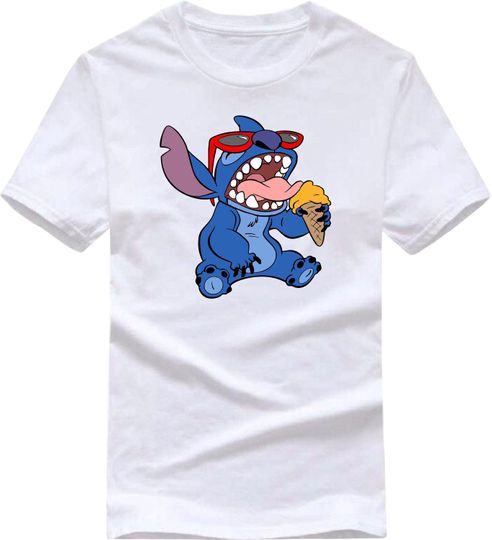Disney Stitch Eat Ice Cream Funny T Shirt