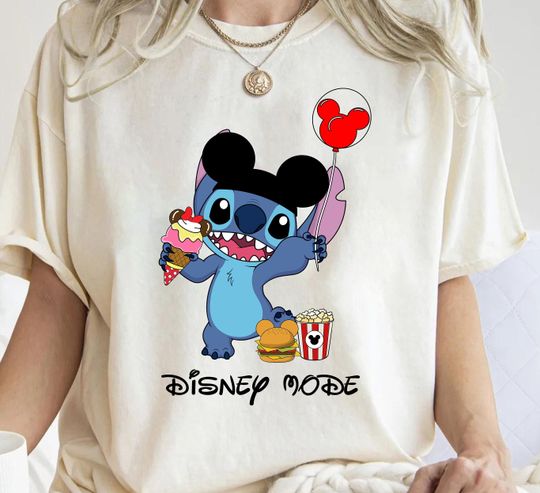 Stitch with Mickey Balloon Disney Mode Shirt