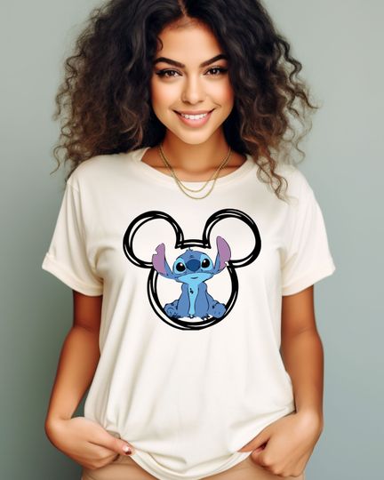 Stitch Mickey Mouse Head Shirts, Disney Family T-Shirt