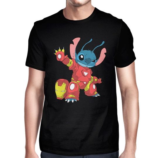 Stitch Iron Man T-Shirt - Disney Graphic Tee - Disneyland Shirt
