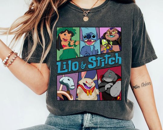 Retro Disney Lilo And Stitch Shirt - Disney Graphic Tee - Disneyland Shirt