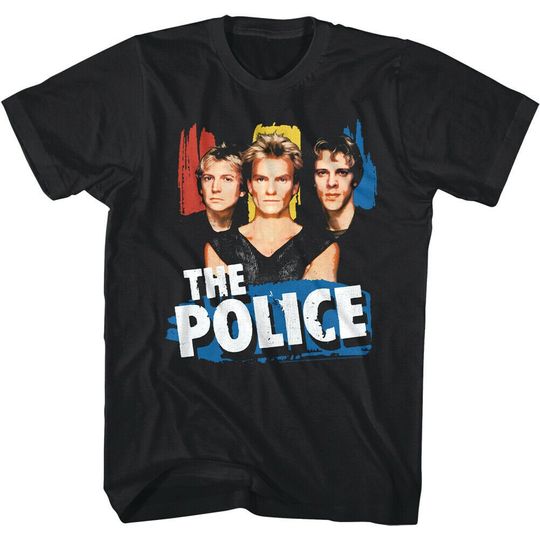 The Police Men's T-shirt Sting Greatest Hits Album Graphic Tee Pop Rock Concert Tour Merch Vintage Music T-Shirt Official Merchandise