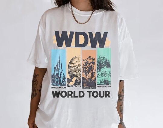 Vintage WDW World Tour Shirt, Disney World Shirt, Disney Vacation Shirt