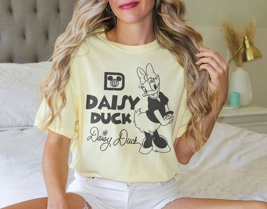 Disney Daisy Comfort Colors Shirt, Daisy Duck Trip Shirt, Mickey Checkered Shirt
