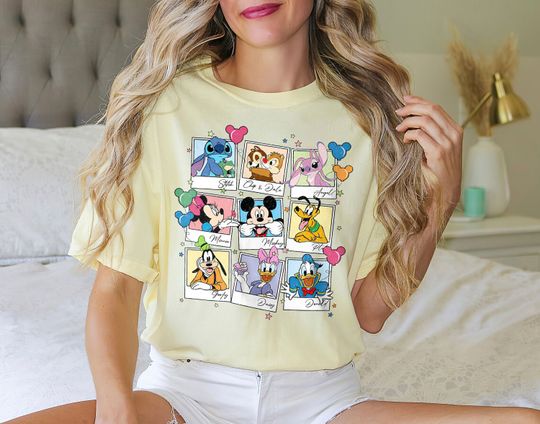 Vintage Disney Mickey Polaroid Shirt, Mickey and Friends Shirt, Disneyland Shirt