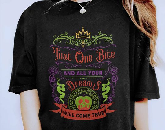 Retro Disney Villain Shirt, Evil Queen Poisoned Apple Shirt, Snow White Shirts