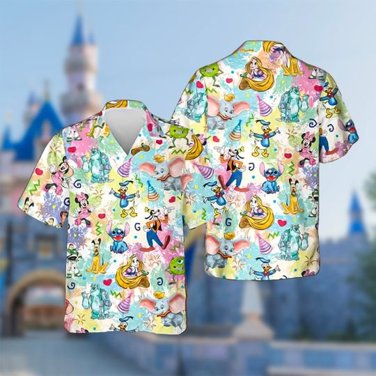 Stitch Hawaiian shirt - Disney Graphic Tee - Disneyland Shirt