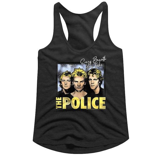 The Police Band Women's Tanktop Sting Every Breath You Take Song Graphic Tees Vintage Rock Band 80's Pop Music Concert Tour Merch Tops