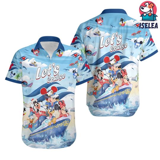 Let's Cruise Mouse And Friends Hawaiian Shirt