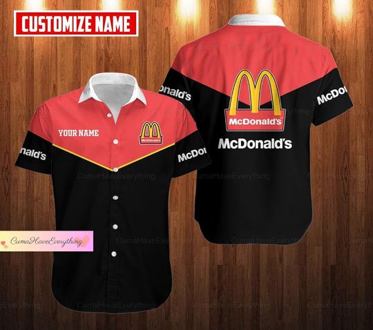 McDonald's Button Shirt, Custom McDonald Shirt