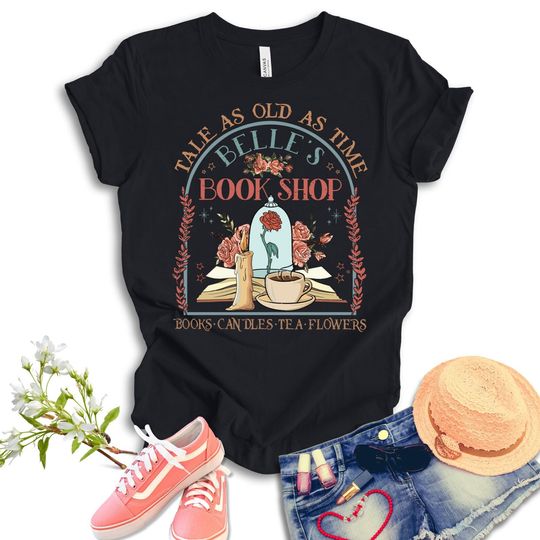 Belle's Book Shop Shirt, Beauty And The Beast , Belle Disney Princess Shirt, Disney Vacation Shirt