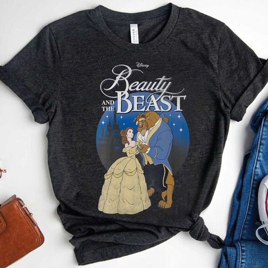 Retro 90s Beauty And The Beast Classic Title Logo Portrait Shirt, Unisex T-shirt Family Birthday Gift Adult Kid Toddler Comfort Colors Tee