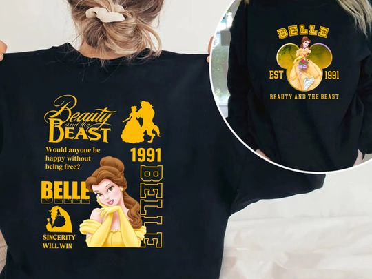 Beauty and the beast Sweetshirt, Magic Kingdom, Princess Disney Hoodie 2D,Disney Beast,Disney Design,Cartoon Disney Sweatshirt