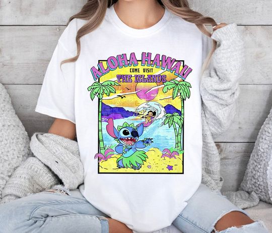 Cute Aloha Hawaii Stitch Dance Shirt, Disney Stitch Summer Shirt