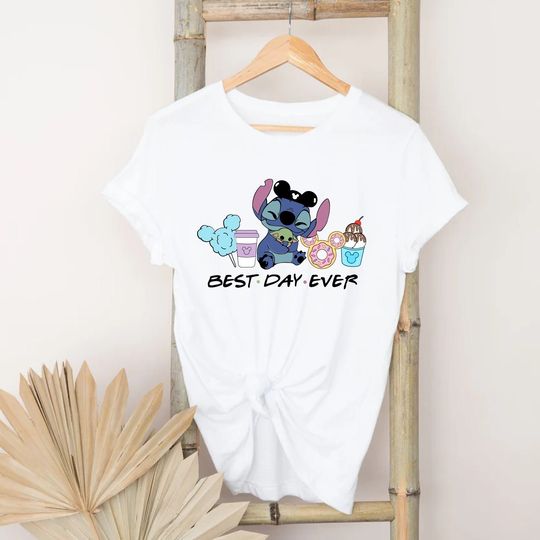 Best Day Ever Stitch & Baby Yoda Snacks Shirt, Disneyworld Family Shirts