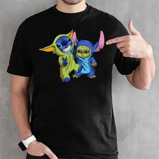 Baby Stitch and Baby Yoda T-Shirt