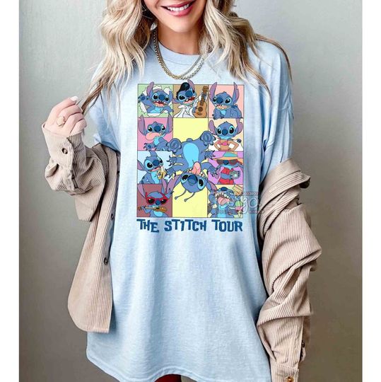 Funny The Stitch Tour T-shirt, Disney Lilo & Stitch Aloha Matching T-shirt