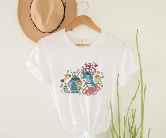 Stitch Cottagecore Shirt, Disney Cottagecore Shirt, Mushroom Stitch Shirt