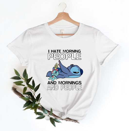 Stitch I Hate Morning Shirt, Disney Stitch Shirt, Lilo And Stitch, Disney Movie Shirt