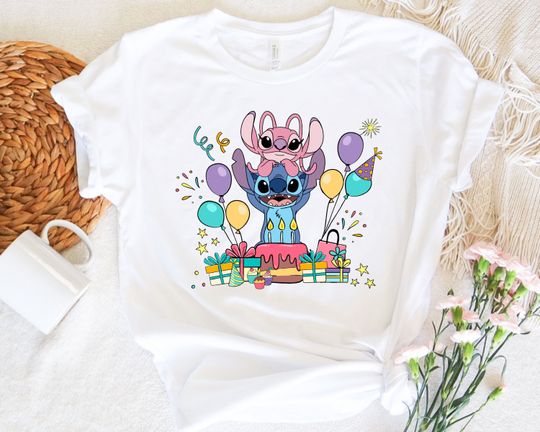 Stitch Birthday Shirt, Disney Birthday Party Shirt, Custom Birthday Shirt