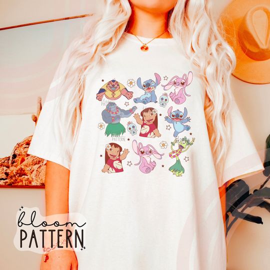 Spring Flower Stitch Design T shirt