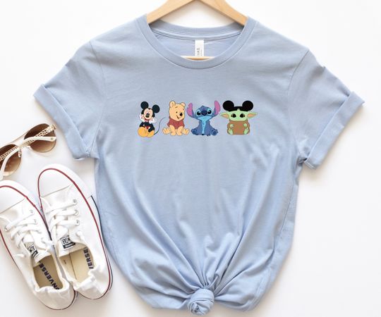 Disney Characters Shirt, Mickey Shirt, The Pooh Bear Shirt, Stitch Shirt
