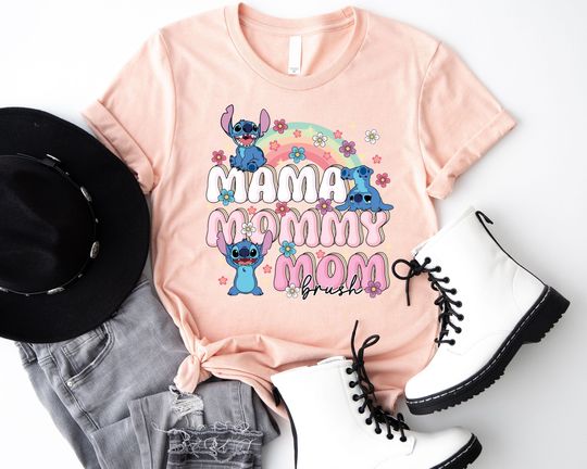 Disney Stitch Mama T-Shirt, Disney Mama Mommy Shirt, Mothers Day Shirts