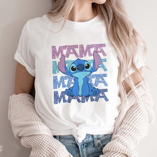 Custom Mama Stitch Shirt, Mother Day Gift, Lilo And Stitch Tee Mothers Days Gift
