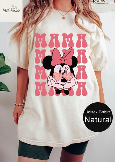 Cute Mama Minnie Heart Shirt, Minnie Shirt, Minnie Mom Shirt Disney Mom Shirt
