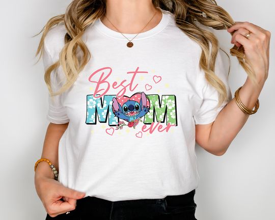 Disney Stitch Mom T-Shirt, Best Mom Ever Shirt, Disney Trip Tee