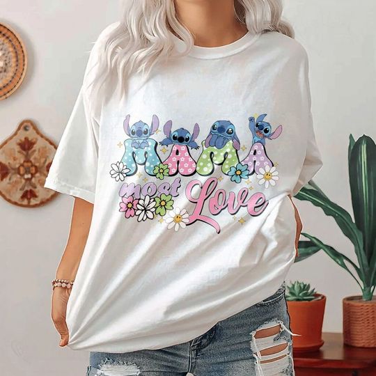Mama Stitch T-shirt, Gift For Mom, Disney Mom Shirt