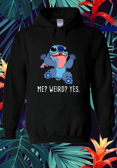 Disney Stitch Me?Weird?Yes Hoodie, Funny Cute family Hoodie