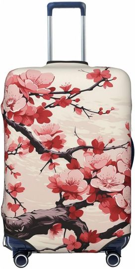 Japanese Floral Cherry Blossom Print Luggage Cover