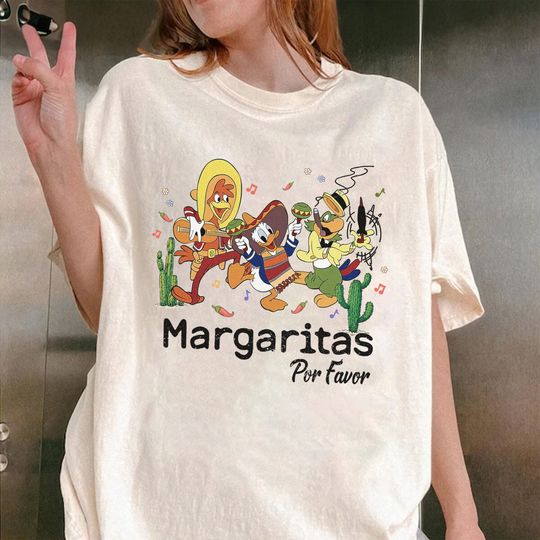 Disney Three Caballeros Margarita Por Favor Cinco de Mayo Shirt