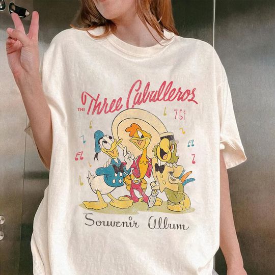 The Three Caballeros The Souvenir Album Shirt | Disneyland Caballeros Cinco De Mayo Tee