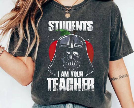 Vintage Disney Star Wars Teacher Shirt | Funny Darth Vader Students I Am Your Teacher T-Shirt | Galaxy'S Edge Tee | Hollywood Studios Trip