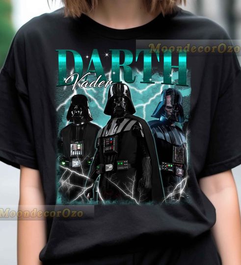 Limited Vintage Darth Vader Tshirt, Darth Vader Hoodie, Darth Vader Sweatshirt, Darth Vader Rock Style Bootleg Tee