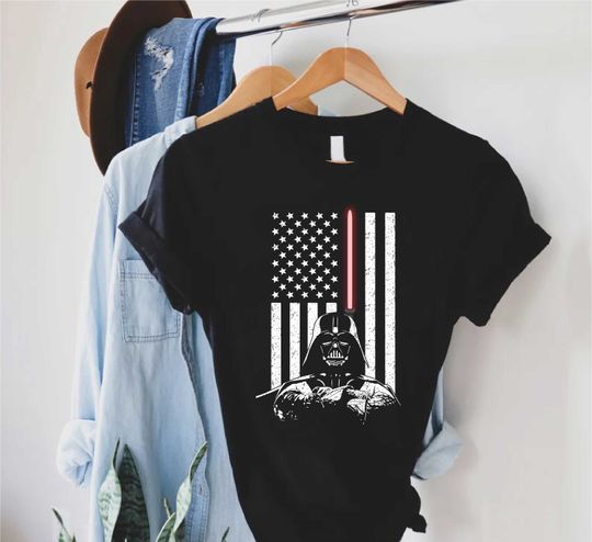 Star Wars Darth Vader Head shirt,Star Wars Flag Shirt, Darth Vader Dad Shirt,Star Wars Gift for Men,For Father day Tees,Star Wars Fan Gift