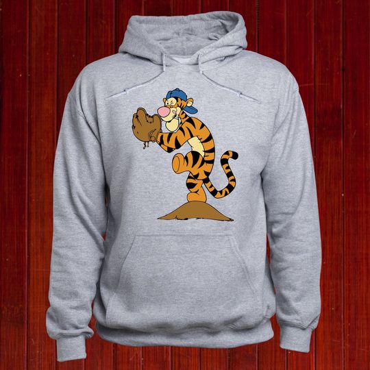 Baseball Tigger hoodie/ Disney Tigger pullover/ MLB sweatshirt/ Baseball jumper/ Disney Baseball hoody/ Baseball Pitcher hoodie