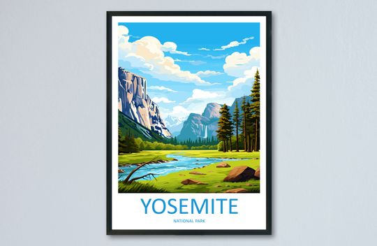 Yosemite National Park Travel Wall Decor  Poster