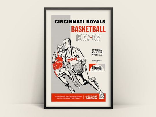 1967-68 Cincinnati Royals Basketball Poster