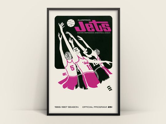 1966-67 Allentown Jets Basketball Poster