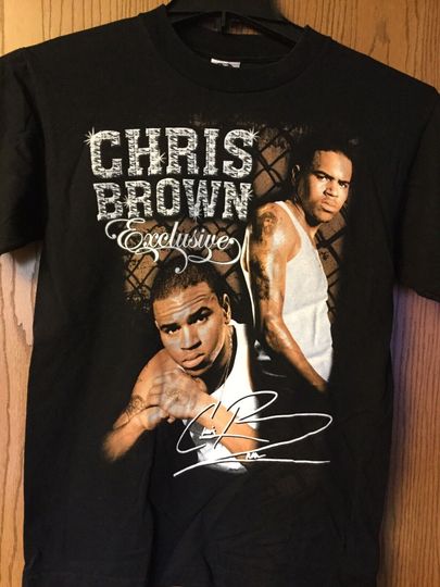 Chris Brown.  Shirt.  “Exclusive” Tour.   Black.  S