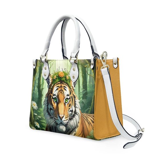 Tiger Leather Handbag, Gift for Mother's Day