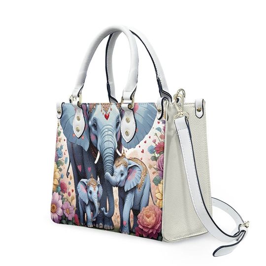Elephant Leather Handbag, Gift for Mother's Day