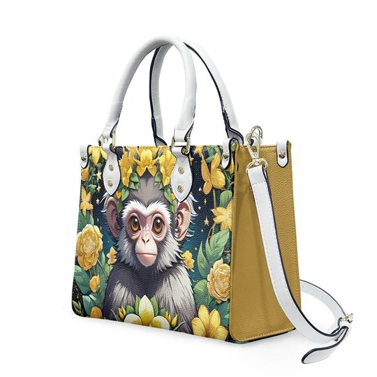 Monkey Leather Handbag, Gift for Mother's Day
