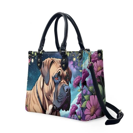 bull mastiff Leather Handbag, Gift for Mother's Day